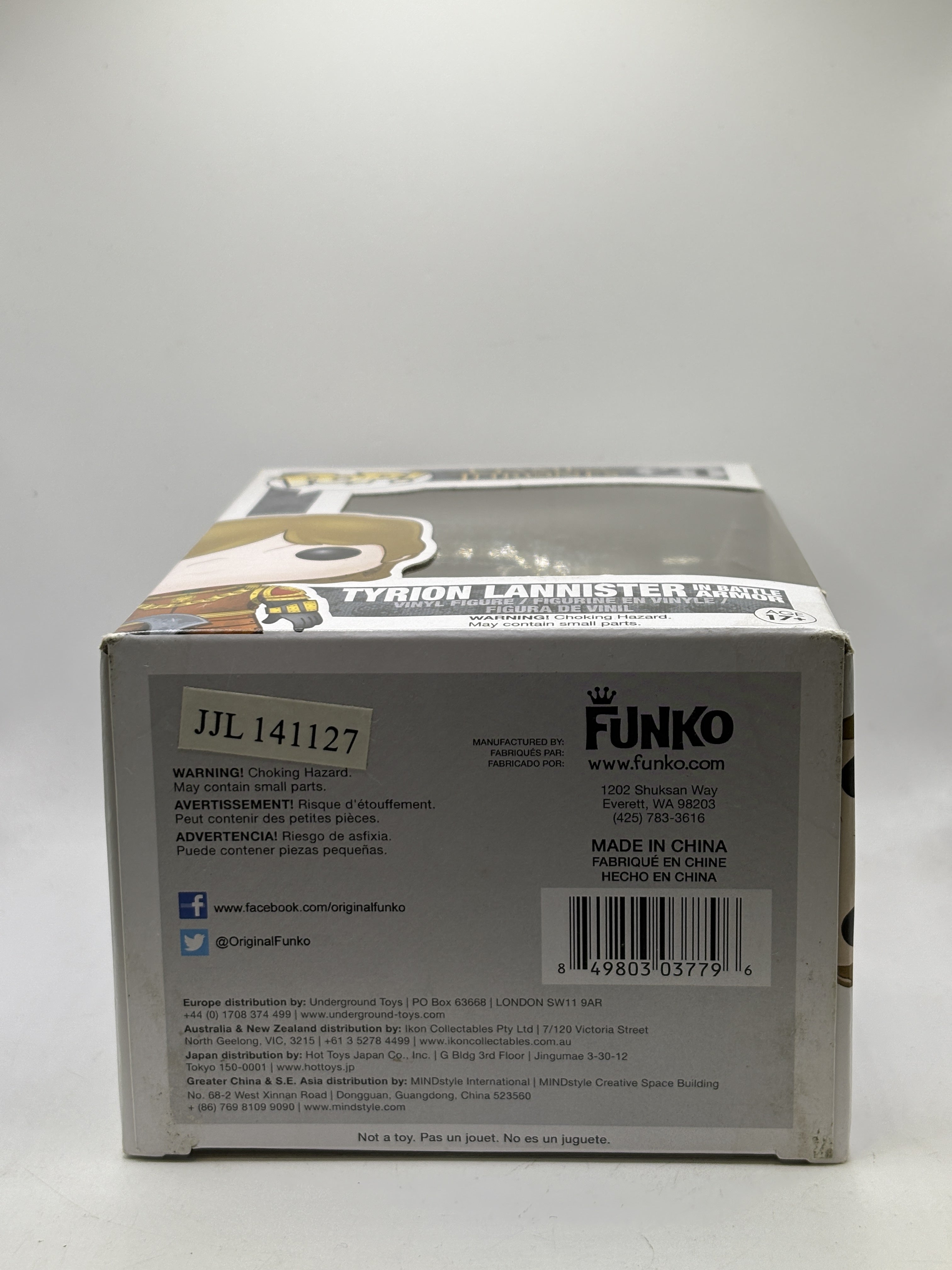 Funko POP! Game of Thrones #21 Tyrion Lannister in Battle Armor Vinyl Figure - Box DMG — bottom